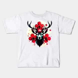 Flowerfull Deer. Kids T-Shirt